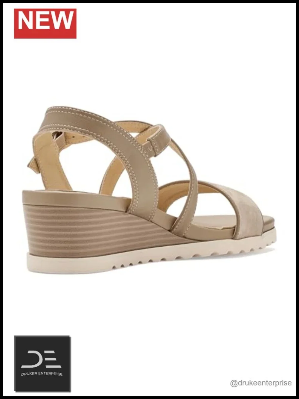 David Tate Koda Women's Wedge Sandals Leather X-Strap Open Toe